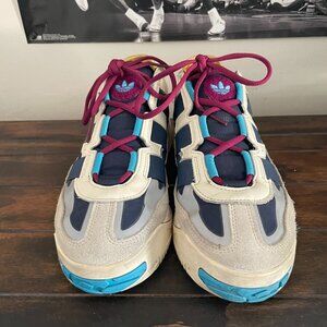 Adidas Niteball Cream White Cyan Sneakers | Men’s 10.5 US | Minimal Wear